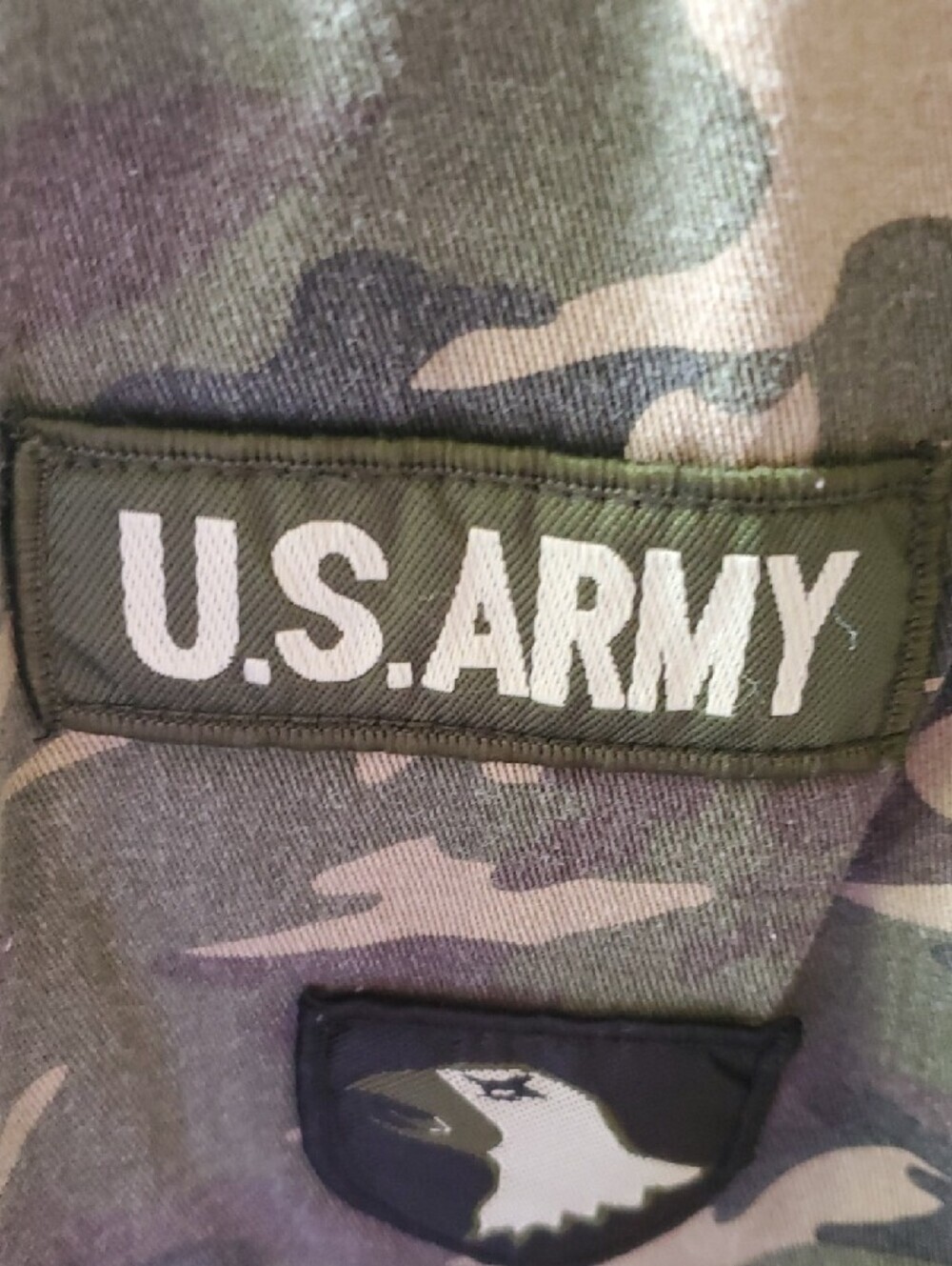 Zoey Beth Camouflage Cargo Mini Skirt with U.S. Army Patches - Picture 3 of 10